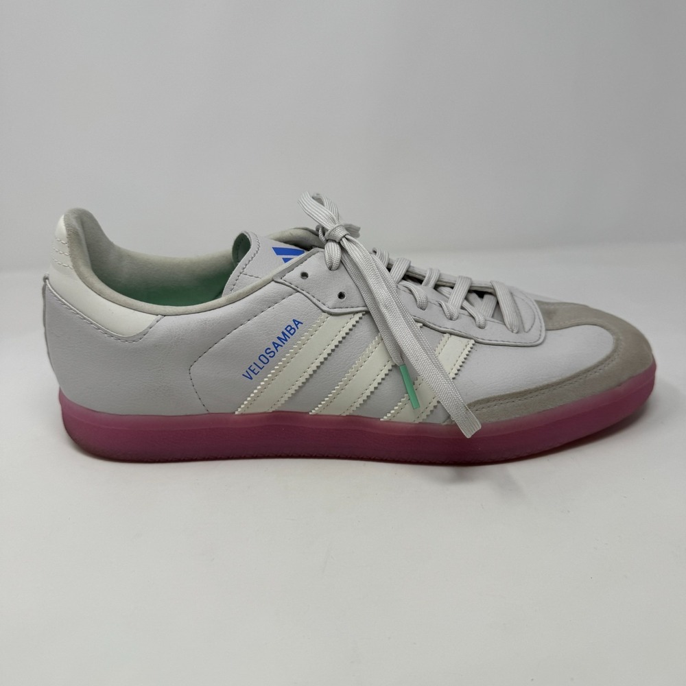 Adidas Velosamba Grey Lucid Fuchsia HQ6710 Cycling Shoes Men's Size 11.5 - Picture 2 of 14